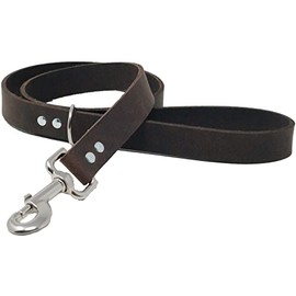 Ashford Ridge Made in England Full Grain Leather Dog Lead - Vintage Brown Small (1m)