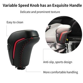 Qnbes Automatic Shift Knob Handle Fit for Toyota Tacoma PRO 2016-2021 2.7L L4 3.5L V6, Automatic Car Gear Shifter Lever Adapter Replace PTR57-35170 - Black