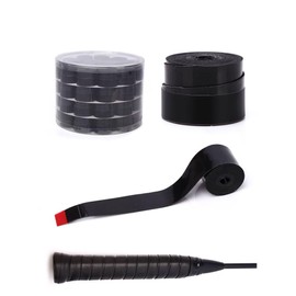 tieedhfu Tennis Racket Non-toxic Grip Tape Long Lasting - Game Today Multiple Surface PU Badminton Racket Racket Over Grip, black roll pack