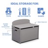 Delta Children MySize Deluxe Toy Box, Grey