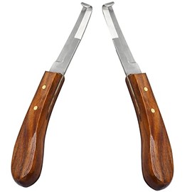 AAProTools Super Sharp Hoof Knife Knives Set of Left and Right Handed, Super Sharp Hoof Knife, Hoof Knife with Wooden Handle