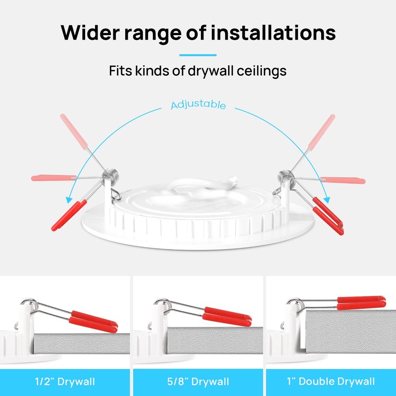 Consciot Ultra-Thin LED Recessed Lighting 6 Inch 12 Pack, Slim