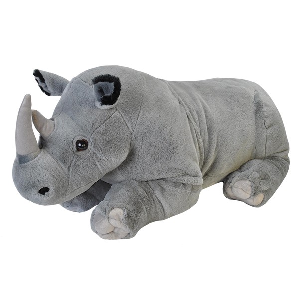 Wild Republic Jumbo Rhino Plush, Giant Stuffed Animal, Plush Toy, Gifts for Kids, 30 Inches