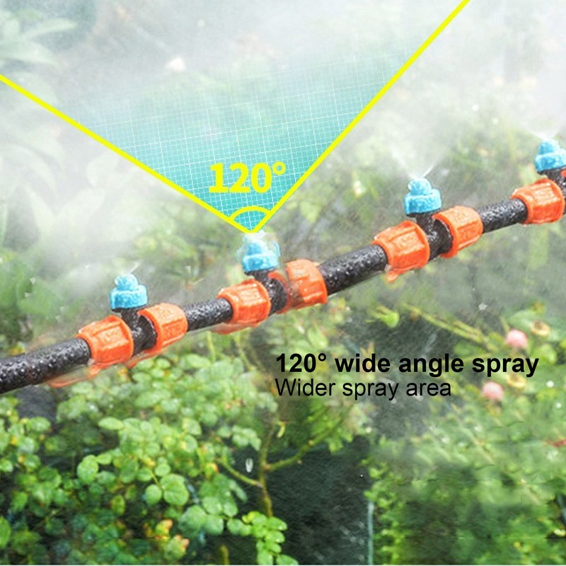 5m Garden Irrigation Kit 9/12 Hose Spray Nozzle Automatic Watering