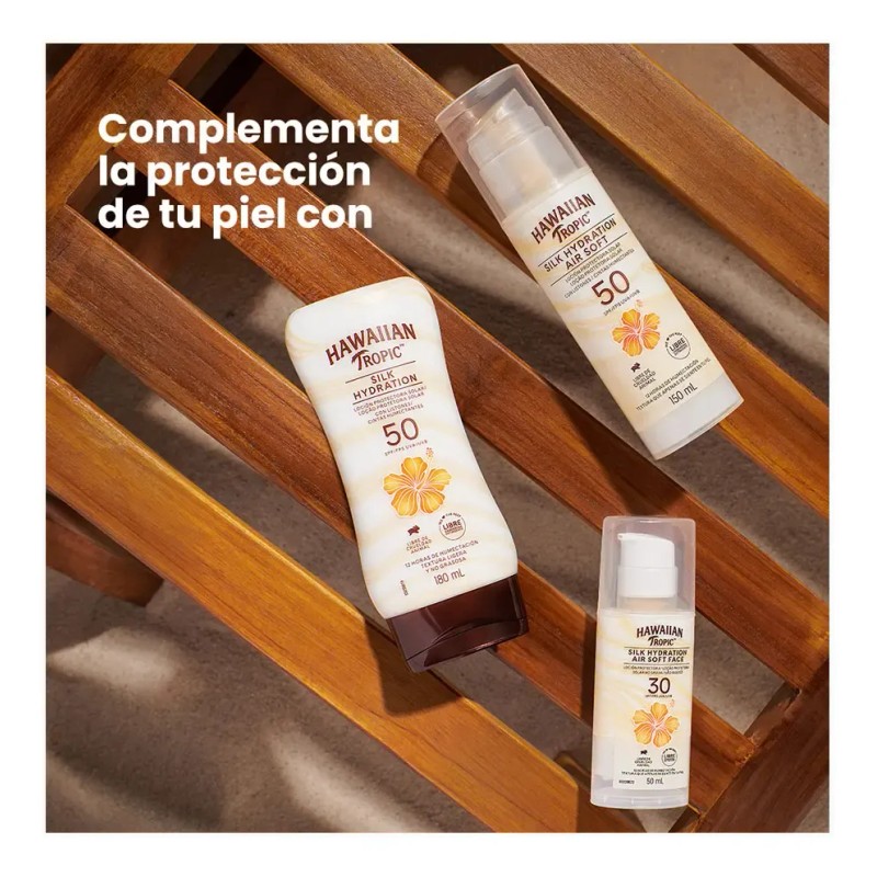 Protector Solar Hawaiian Tropic Silk Hydration FPS 50 Textura Ligera