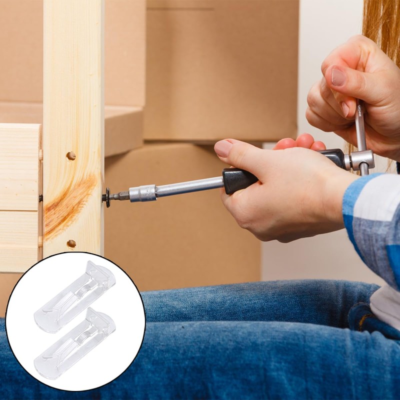 50 PCS Plastic Locking Shelf Pins Clear Self-Locking Bracket Shelf