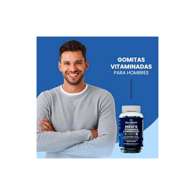 Belabear Gomitas Vitaminadas, Hombre, Adicionadas de Vitamina C, D Y