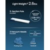 KOKIDO (2025) Rechargeable Handheld Pool Vacuum, Aluminum Pole and 2