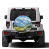 KiuLoam Mountain Landscape Nature Blue Green Spare Tire Cover Waterproof