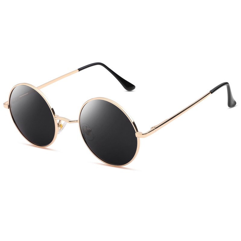 Pro Acme Retro Small Round Polarised Sunglasses for Men Women,