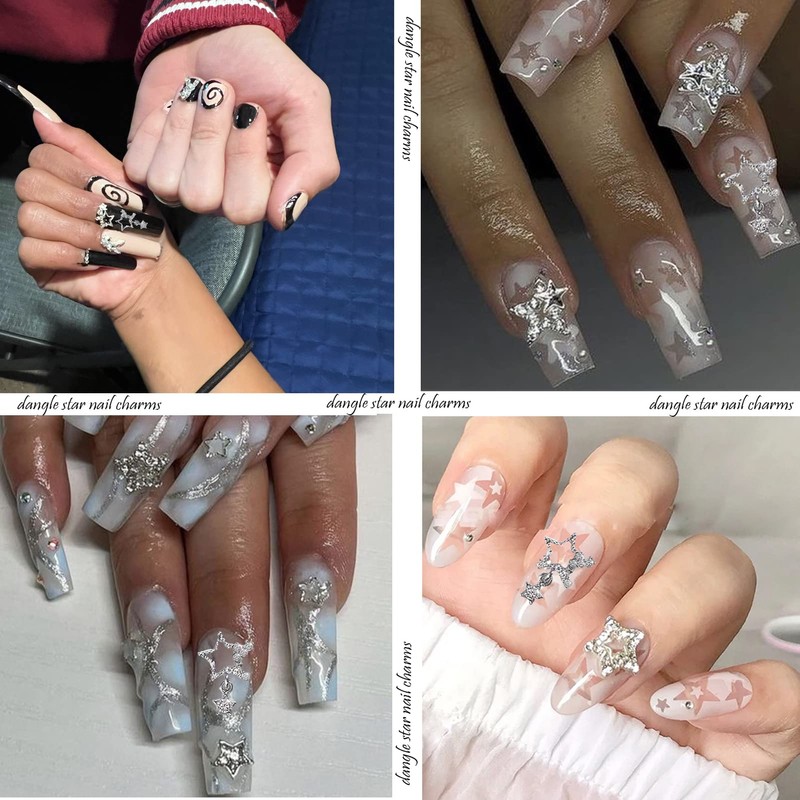 Title: 30pcs Star Design Nail Parts 3D Rhinestone Art Best