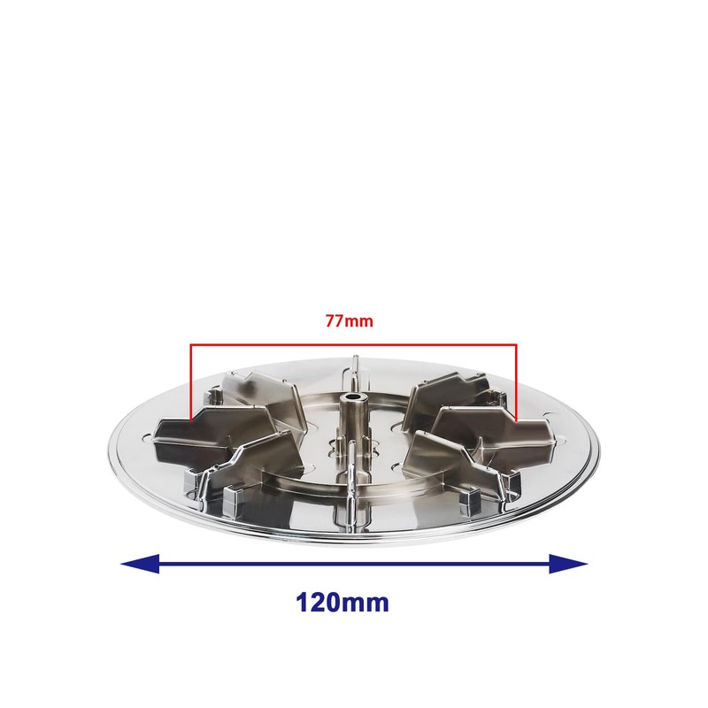 Micro Traders 120mm Shower Waste Drain Cover Chrome Plate Cover