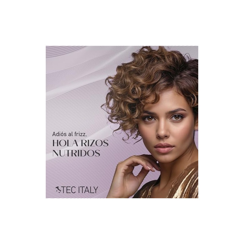 TEC ITALY Curls Shampoo Nutrición Rizos Antifrizz Protección UV 300