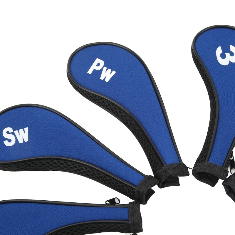 10pcs Golf Iron Head Cover with Number Printing Neoprene Zippered