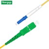 Fibergaga-2m(7ft) OS2 LC/UPC to SC/APC Fiber Patch Cable, Simplex, Single