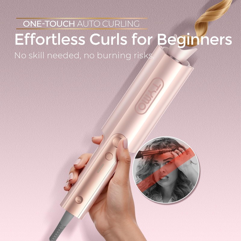 TYMO CurlPro Plus Automatic Rotating Curling Iron - Upgraded Long