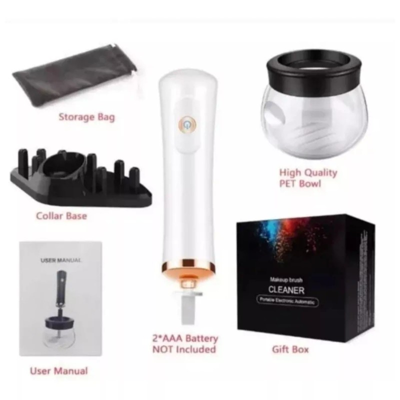 Cleaner Limpiador Eléctrico Automatico Lava Brochas Maquilla