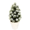 Artificial Mini Christmas Tree with Snow in a Pot Made