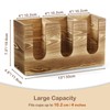 GCWSTJK Wood Coffee Cup and Lid Holder Organizer, Disposable Cup