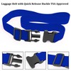 2 Pack Suitcase Straps, Bright Color Adjustable Luggage Belts, TSA