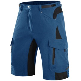 Wespornow Mountain-Bike-MTB-Shorts for Men Loose-Fit-Baggy-Cycling-Bicycle-Bike-Shorts (Indigo, XL)