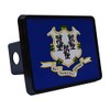 Connecticut State Flag Trailer Hitch Cover Plug CT