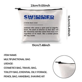 WCGXKO Swimming Lover Gift Swim Team Gift Swimming Coach Zipper Pouch Makeup Bag (SWIMMER MOUN)