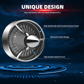 FATECIM Motorcycle 2" 1156 LED Rear Front Turn Signal Amber Light Bulb Blinker Indicator with Turbine Replacement Smoke Lens for Harley Softail Touring Dyna Fat Boy Sportster Road King Street Glide