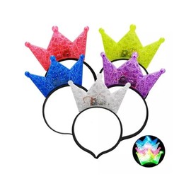 12 Piezas de Diademas con Corona LED Brillante, 5 Colores, Accesorios para Fiestas y Celebraciones, Bodas, xv, Batucada