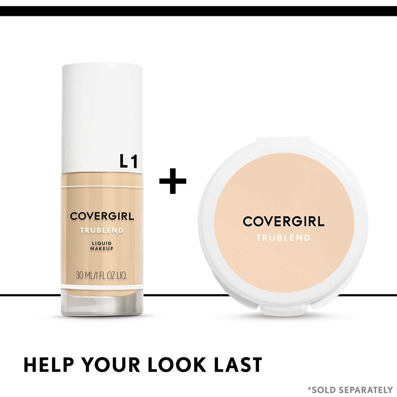 COVERGIRL truBlend Liquid Foundation Makeup Soft Sable D7, Packaging May