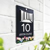 Custom Signs Solar Illuminated Modern Anthracite House Number Sign 24cm