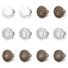 Button Pins for Jeans, 12 Sets No Sew Adjustable Pants