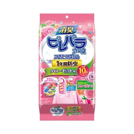 ピレパラアース つるだけスリム 防虫剤 1年用 フローラルソープの香り [クローゼット用 10個入]