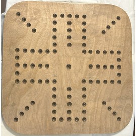 Hand Made Aggravation Board, WEATHERED OAK, Four Player, (GS-4)