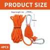 SDKZBFC 4mm Reflective Tent Guy Ropes with Pulley - 4PCS