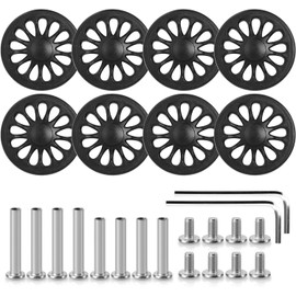 Volein 8Pcs Replacement Luggage Wheels 2 in, Spinner Wheel Repair Set, 50 mm Wear-Resistant Suitcase Replacement Wheels Trolley Casters Repair Kits Rubber Wheels