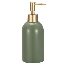 sourcing map Soap Dispenser-14Oz Ceramic Dish Hand Soap Dispenser with Pump for Kitchen Bathroom, Green