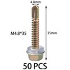 50 PCS Hexagon Self Tapping Self Drilling Screws with Pads
