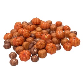 Factory Direct Craft Miniature Autumn Mix Pumpkins for Thanksgiving Decorating, Table Scatters and Fall Bowl Fillers - 3/4 Inch to 1 Inch Dia