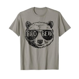 Brother Bear Face Sunglasses Big Little Brother Father's Day T-Shirt