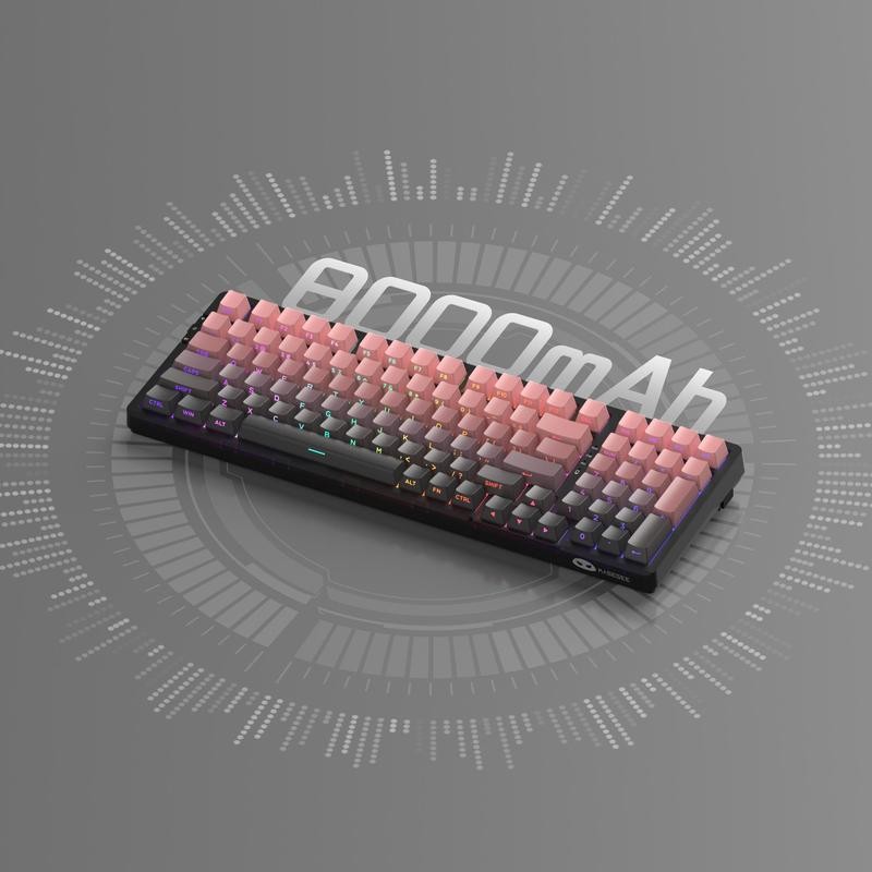 MageGee Keyboard Wireless, 96% Gasket Hot Swappable Keyboard Mechanical, 3-Connection