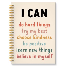 ROXMART I Can Do Hard Things Inspirational Spiral Notebook, Positive Affirmation Gifts, Affirmation Journal, Boho Motivational Journal Notebook, 5.5x8.3 Inch