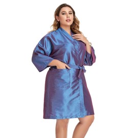 PERFEHAIR Salon Client Gown Robes Cape, Hair Salon Smock for Clients- Kimono Style (Purple)