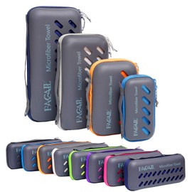 BAGAIL Basics Microfiber Towel Perfect Sports & Travel & Beach Towel. Fast Drying - Super Absorbent - Ultra Compact. Suitable for Camping, Gym, Beach, Swimming, Backpacking Grey 36 x 72 inches