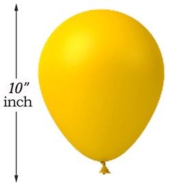Round Shape Plain 10 Inches Balloons Romantic Baloon Valentines Gift Birthday Wedding Anniversary Party Yellow Colors Pack of 25