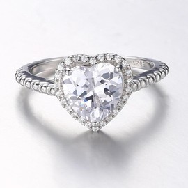 AANGG Women's 925 Sterling Silver Ring Diamond Ring Wedding Bands Engagement Gifts