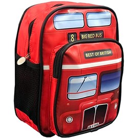London Bus Kids School Bag Best of British Backpack Rucksack Water Proof Kids Souvenir Gift