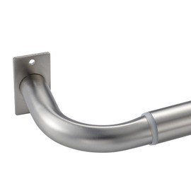 Vimayta Curtain Rods for Windows 48 to 84 Inches, 1 Inch Diameter Metal Wrap Around Window Curtain Rod with Brackets, Brushed Nickel