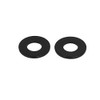 sourcingmap M3 x 7mm x 0.5mm Black Zinc Plated Flat