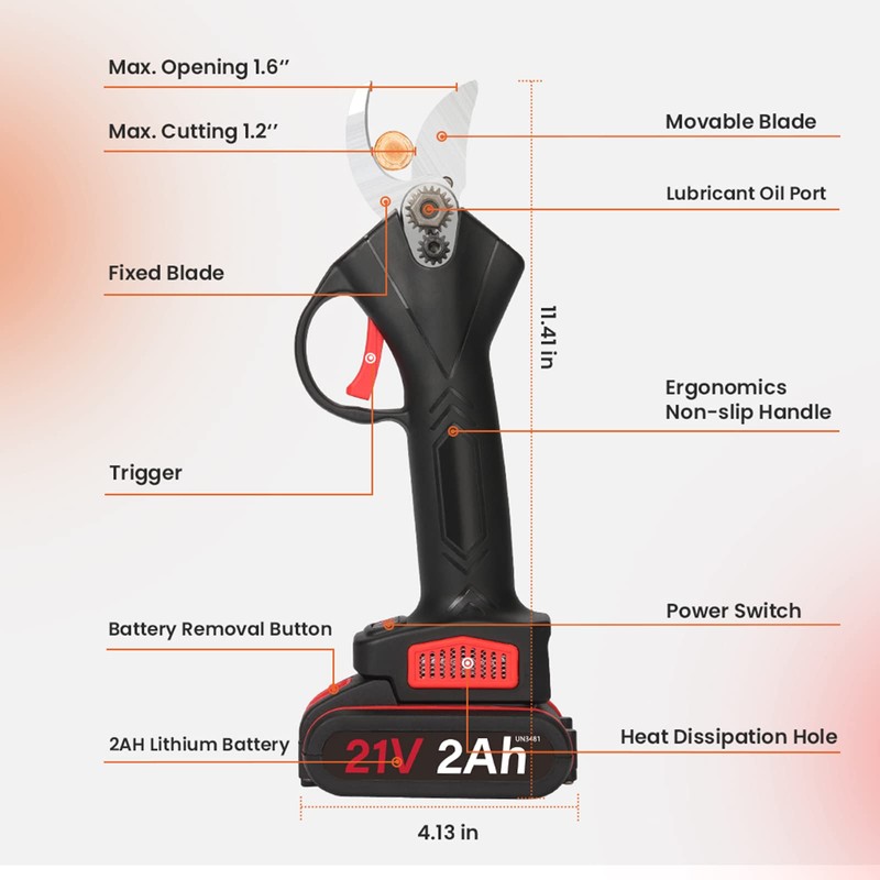 Anbull Electric Pruning Shears, Professional Cordless Electric Pruning Shears Pruner